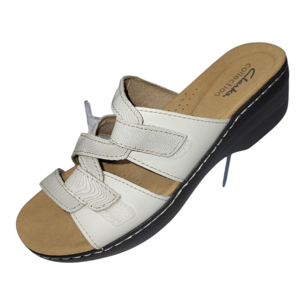 Clarks Women's Merliah Karli Sandal - White, Size 6 (EU 36.5), Leather & Comfort - Picture 2 of 15